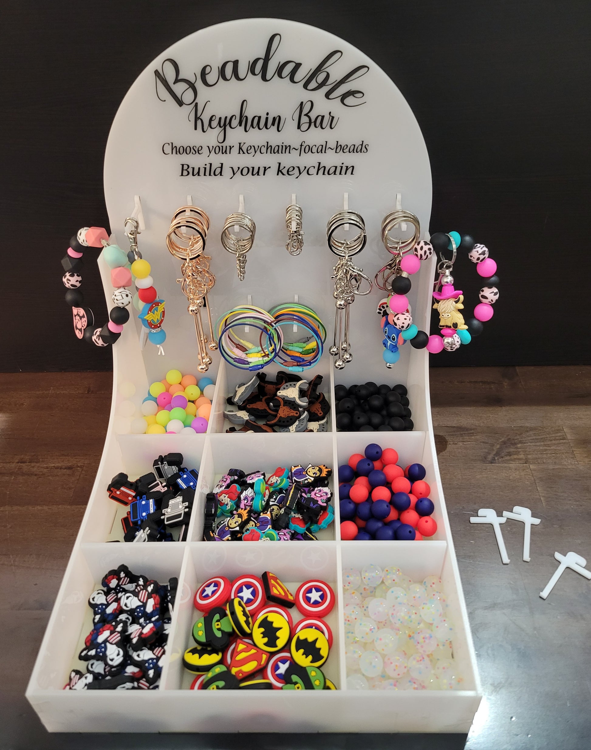 Beadable key chain bars