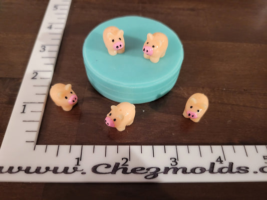 3d Pig charms