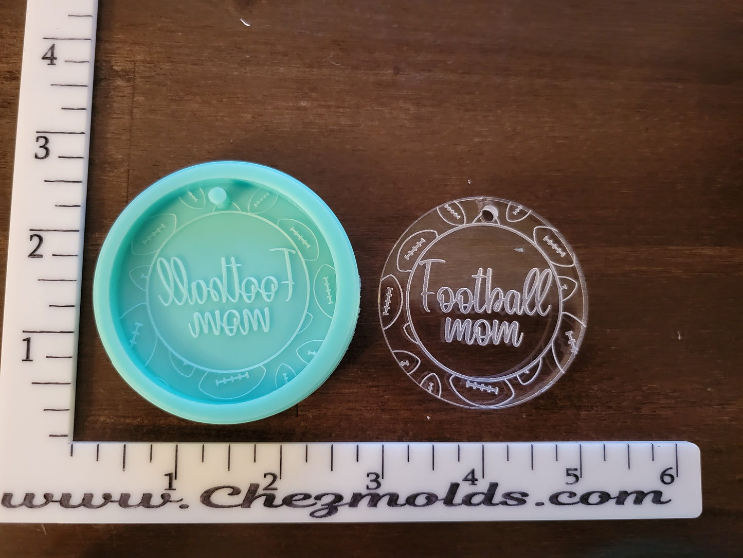 Football mom keychain