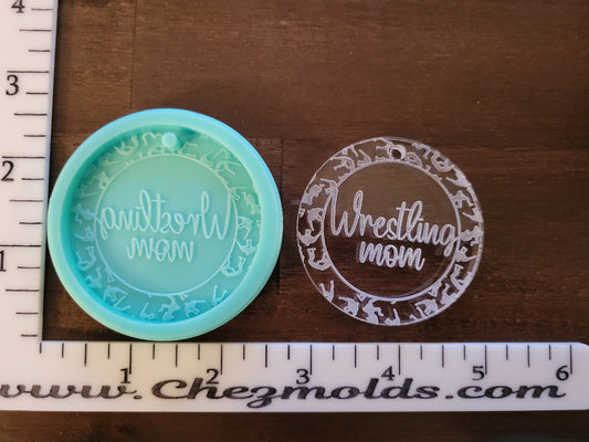 Wrestling mom keychain