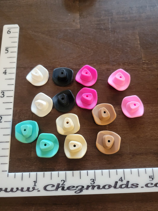 cowboy hats- Silicone focal Bead