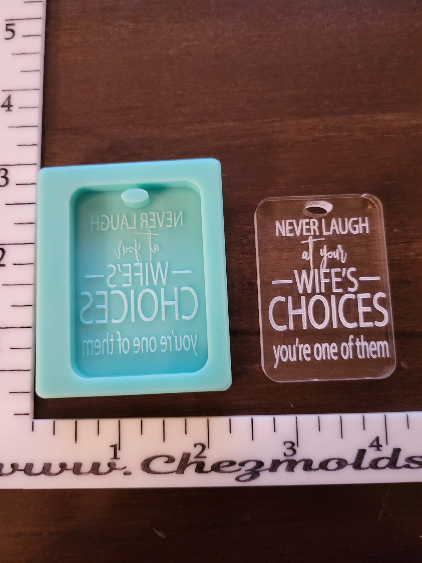 never laugh at your wife keychain