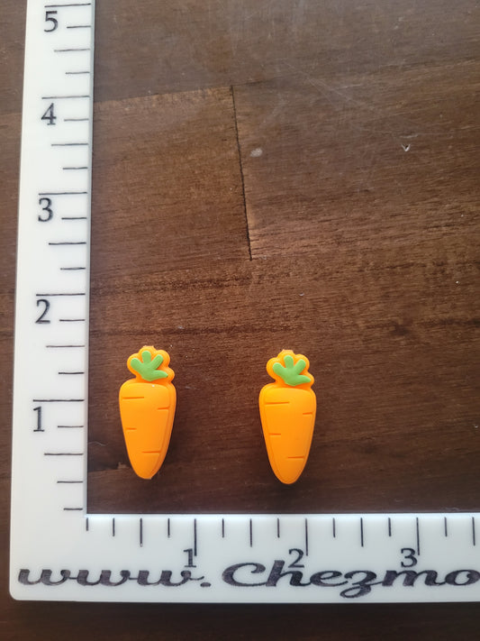 carrot- Silicone focal Bead