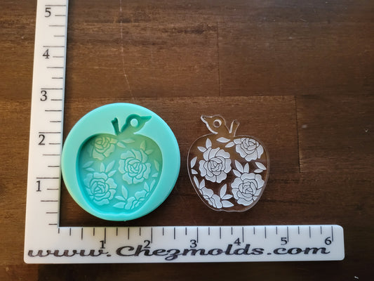Floral Apple keychain