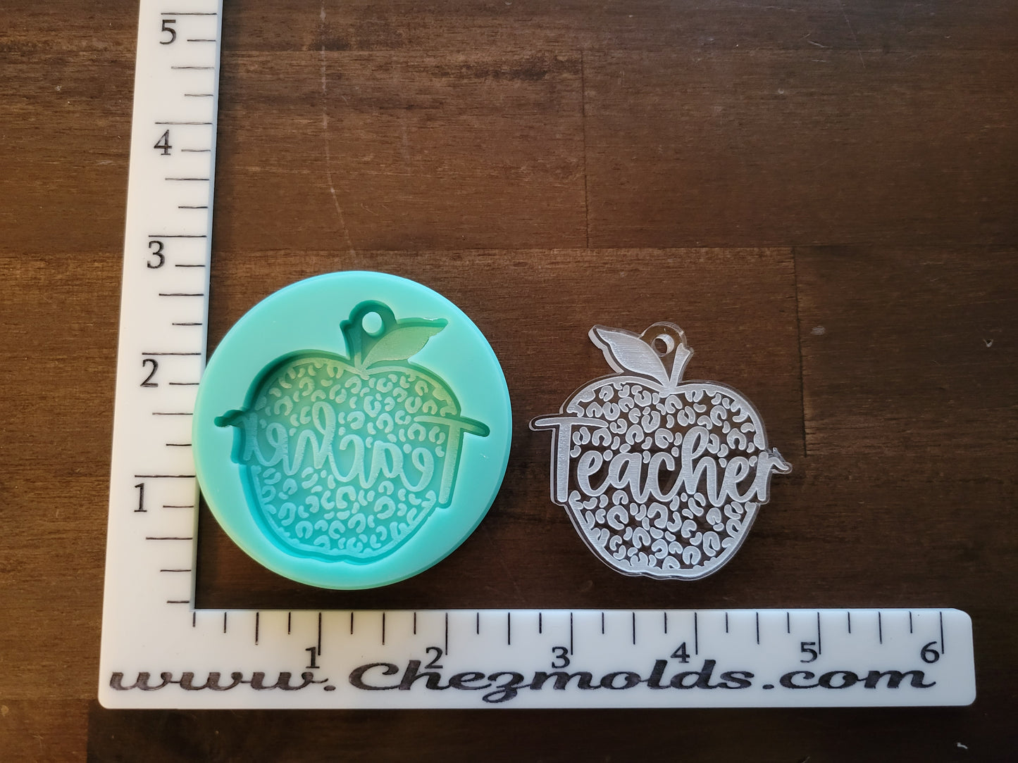 Teacher leopard Apple keychain